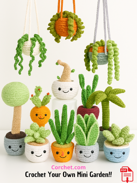 🍀 12 Easy Crochet Plant Patterns – Beginner Friendly & Always Green!